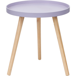 Pacific Lifestyle Halston Lilac Wood Veneer and Natural Pine Wood Side Table - Purple - Wilko - thumbnail 3