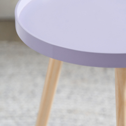 Pacific Lifestyle Halston Lilac Wood Veneer and Natural Pine Wood Side Table - Purple - Wilko - thumbnail 4