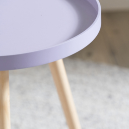 Pacific Lifestyle Halston Lilac Wood Veneer and Natural Pine Wood Side Table - Purple - Wilko - thumbnail 5