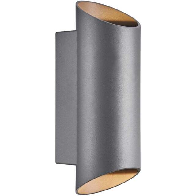 Nordlux Nico Round 22 Anthracite Wall Light - Size: 23.5 x 7.7 x 23.5cm - Black - Wilko - image 1