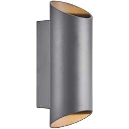 Nordlux Nico Round 22 Anthracite Wall Light - Size: 23.5 x 7.7 x 23.5cm - Black - Wilko