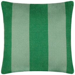 furn. Deck Stripe Green Woven Polyester Filled Outdoor Cushion 59 x 59cm - Wilko - thumbnail 1