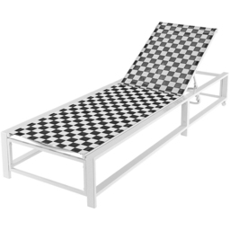 Costway Adjustable Patio Chaise Lounge Chair with Wheels - Size: 126 x 60.5 x 20.9cm - Multi - Wilko - thumbnail 3