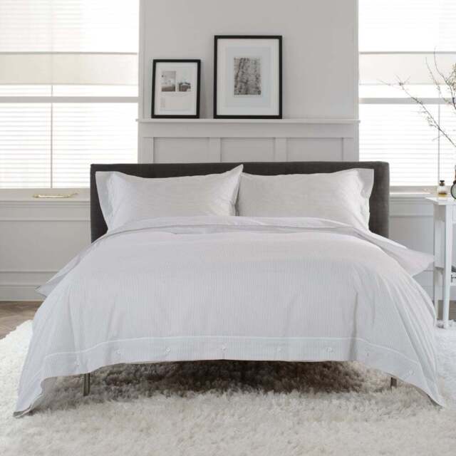 The Lyndon Company Southport Single Grey and White Duvet Set - Blue - Wilko - image 1