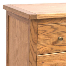 Cabinet Bits Salerno 5 Drawer Brown Brass Knob Chest of Drawers - Wilko - thumbnail 7