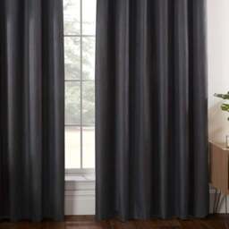 Divante Hoxton Charcoal Blackout Eyelet Curtain 229 x 168cm - Size: W 229 x D 168cm - Wilko - thumbnail 6