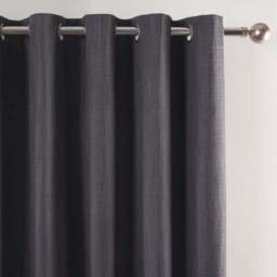 Divante Hoxton Charcoal Blackout Eyelet Curtain 229 x 168cm - Size: W 229 x D 168cm - Wilko - thumbnail 4