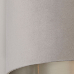 Lighting Collection Light Grey Silver Inner Velvet Drum Shade 35cm - Size: 22 x 35 x 35cm - Wilko - thumbnail 5
