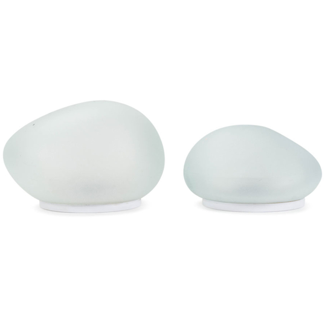 ValueLights Pebbles Set of 2 Clear Outdoor Solar Decorative Lights - Size: 10.9 x 12.5 x 16.7cm - White - Wilko - image 1