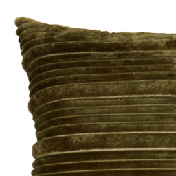 My Home Brooklyn Ribbed Cushion - Olive - Wilko - thumbnail 4