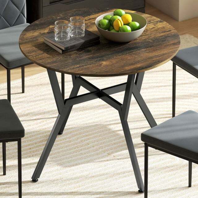 Portland 2 Seater Rustic Brown Wood Effect Small Dining Table - Wilko - image 1