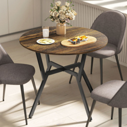 Portland 2 Seater Rustic Brown Wood Effect Small Dining Table - Wilko - thumbnail 5