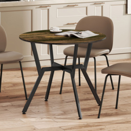 Portland 2 Seater Rustic Brown Wood Effect Small Dining Table - Wilko - thumbnail 4