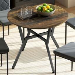 Portland 2 Seater Rustic Brown Wood Effect Small Dining Table - Wilko