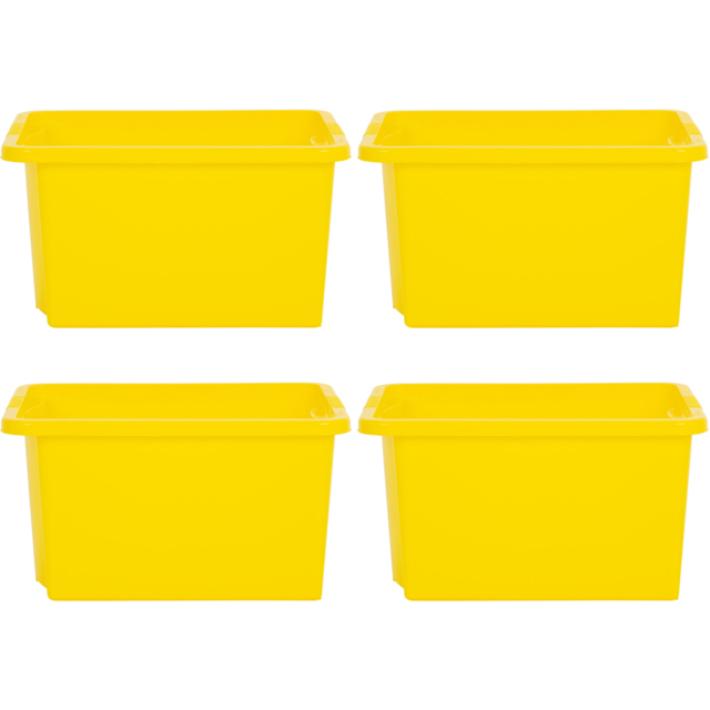 Wham 35L Yellow Stackable Storage Box 4 Pack - Wilko - image 1