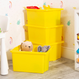Wham 35L Yellow Stackable Storage Box 4 Pack - Wilko - thumbnail 3