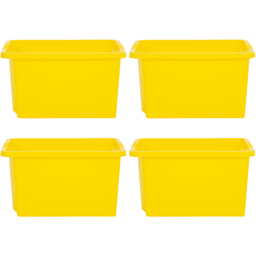 Wham 35L Yellow Stackable Storage Box 4 Pack - Wilko - thumbnail 1
