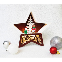 St Helens LED Light Christmas Wood Star Decoration - Size: 190 x 190 x 35cm - White - Wilko - thumbnail 5
