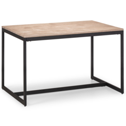Julian Bowen Tribeca 4 Seater Sonoma Oak Dining Table - Black - Wilko - thumbnail 3