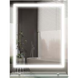 Portland Smart Touch LED Bathroom Wall Mirror 80 x 60cm - Clear - Wilko - thumbnail 1