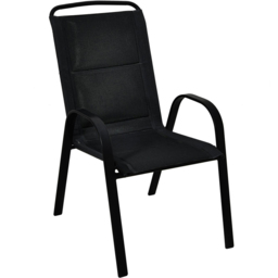 Outdoor Essentials Palma Air Tex 6 Seater Dining Set Black - Wilko - thumbnail 3