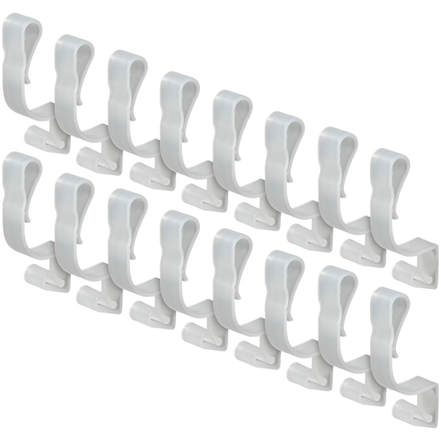 Xmas Haus White 16 Piece Gutter Hook Set - Size: 68 x 25 x 12cm - Wilko - image 1
