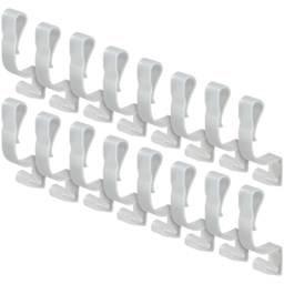 Xmas Haus White 16 Piece Gutter Hook Set - Size: 68 x 25 x 12cm - Wilko - thumbnail 1