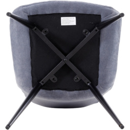 Living and Home Grey Teddy Fleece Dining Chair - Size: 87 x 54 x 59cm - Wilko - thumbnail 6
