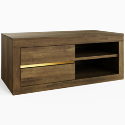 GFW Astley 2 Drawer 2 Shelf Knotty Oak Coffee Table - Size: 41 x 100 x 50cm - Brown - Wilko - thumbnail 3