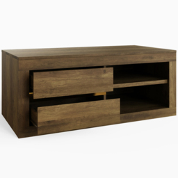 GFW Astley 2 Drawer 2 Shelf Knotty Oak Coffee Table - Size: 41 x 100 x 50cm - Brown - Wilko - thumbnail 4
