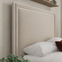 DS Living Verona Single Bistra Beige Piping Bed Frame - Cream - Wilko - thumbnail 3