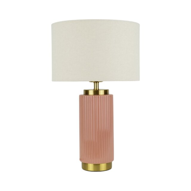 Clara Table Lamp Pink - Wilko - image 1