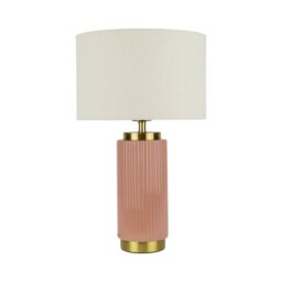 Clara Table Lamp Pink - Wilko - thumbnail 1