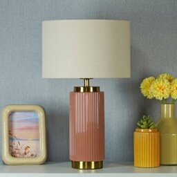 Clara Table Lamp Pink - Wilko - thumbnail 7
