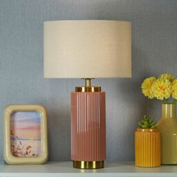 Clara Table Lamp Pink - Wilko - thumbnail 4