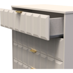 Crowndale Cube 4 Drawer Matt Kashmir Chest of Drawers Ready Assembled - Cream - Wilko - thumbnail 7