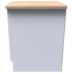 Crowndale Victoria 2 Drawer White Ash and Oak Bedside Cabinet - Wilko - thumbnail 4