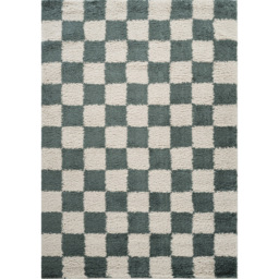 Desire Rugs Chester Jade Green Shaggy Checkered Rug 60 x 220cm - Size: 220 x 60 x 3cm - Wilko - thumbnail 6