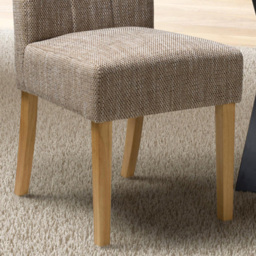 Moseley Set of 2 Natural Tweed Oatmeal Dining Chair - Cream - Wilko - thumbnail 4