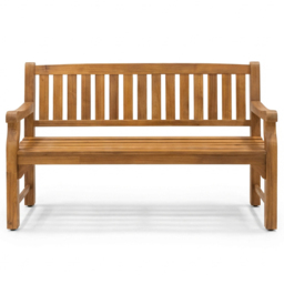 Royalcraft Sofia 3 Seater Acacia Wood Garden Bench - Natural - Wilko - thumbnail 3