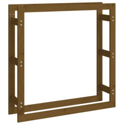 vidaXL Honey Brown Pine Wood Firewood Log Holder 100 x 100 x 25cm - Wilko - thumbnail 1