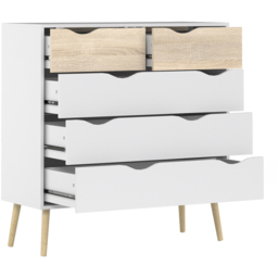 Florence Oslo White and Oak 3 Piece Bedroom Furniture Set - Furniture To Go - Wilko - thumbnail 5