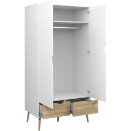 Florence Oslo White and Oak 3 Piece Bedroom Furniture Set - Furniture To Go - Wilko - thumbnail 7