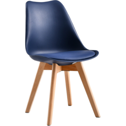 Eva Set of 2 Blue Padded Dining Chairs - MCC - Wilko - thumbnail 3
