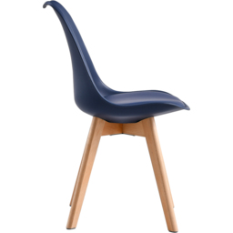 Eva Set of 2 Blue Padded Dining Chairs - MCC - Wilko - thumbnail 6