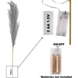 Shatchi Pre Lit Grey Pampas Grass 100cm - Size: 100 x 8 x 8cm - Wilko - thumbnail 4