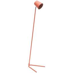 ValueLights Lark Coral Peach Metal Slimline LED Floor Lamp - Pink - Wilko