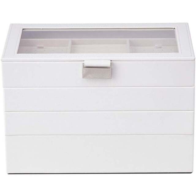 H&O Direct 4 Tier White Jewellery Box - Size: 18.5 x 28 x 16.5cm - Wilko - image 1