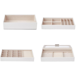 H&O Direct 4 Tier White Jewellery Box - Size: 18.5 x 28 x 16.5cm - Wilko - thumbnail 4