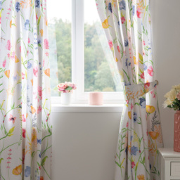 Serene Larissa Curtains 168 x 137cm - Size: W 168 x D  137cm - Multi - Wilko